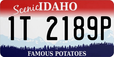 ID license plate 1T2189P