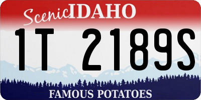 ID license plate 1T2189S