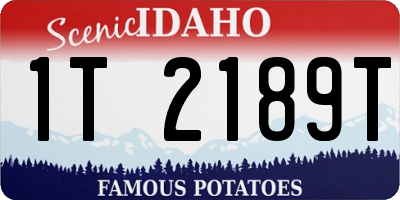ID license plate 1T2189T