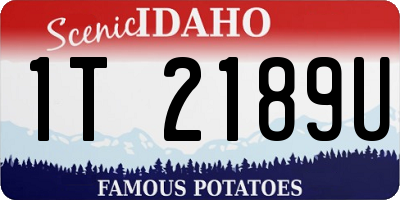 ID license plate 1T2189U