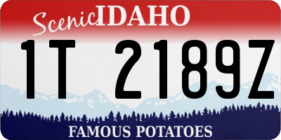 ID license plate 1T2189Z