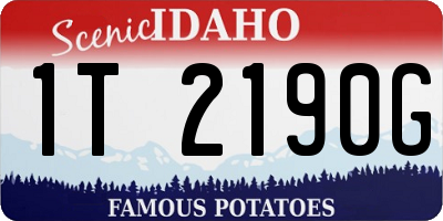 ID license plate 1T2190G