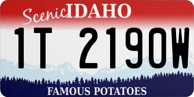 ID license plate 1T2190W
