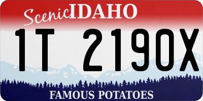 ID license plate 1T2190X