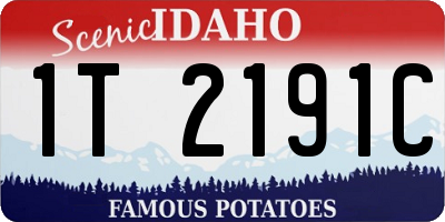 ID license plate 1T2191C