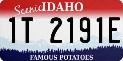 ID license plate 1T2191E