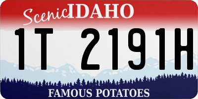 ID license plate 1T2191H
