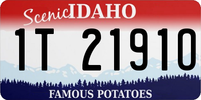 ID license plate 1T2191O