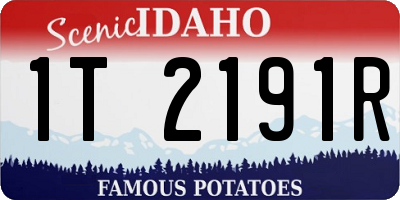 ID license plate 1T2191R