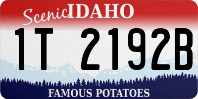ID license plate 1T2192B