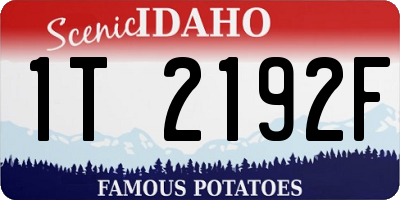 ID license plate 1T2192F