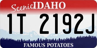ID license plate 1T2192J