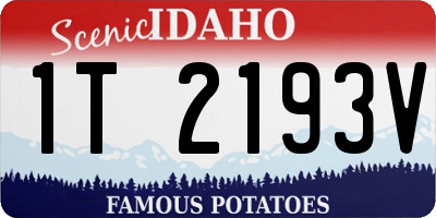 ID license plate 1T2193V