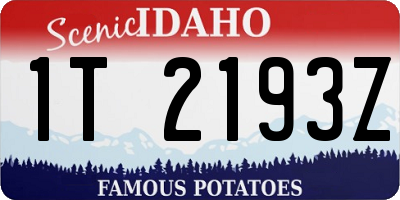 ID license plate 1T2193Z