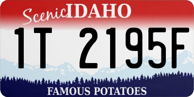 ID license plate 1T2195F