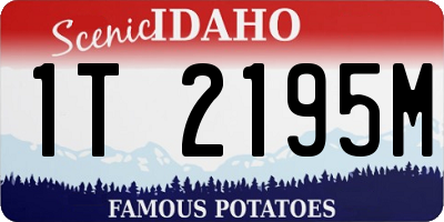 ID license plate 1T2195M