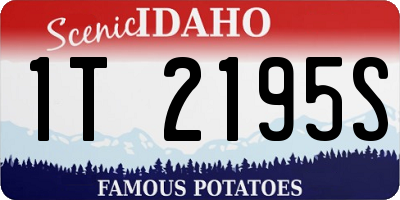 ID license plate 1T2195S