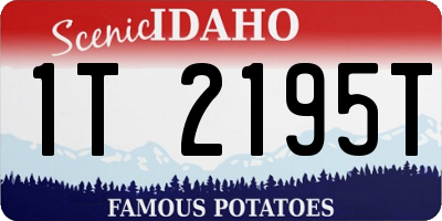 ID license plate 1T2195T