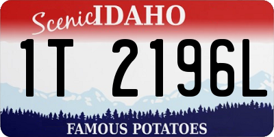 ID license plate 1T2196L