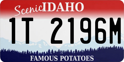 ID license plate 1T2196M