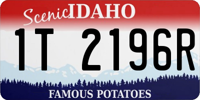 ID license plate 1T2196R
