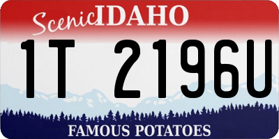 ID license plate 1T2196U