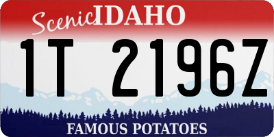 ID license plate 1T2196Z
