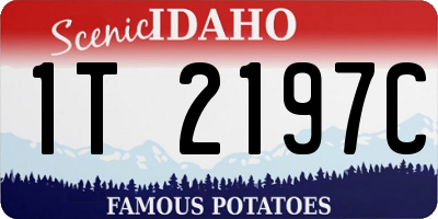 ID license plate 1T2197C
