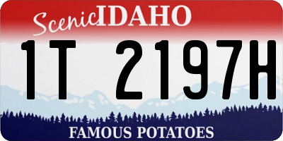 ID license plate 1T2197H