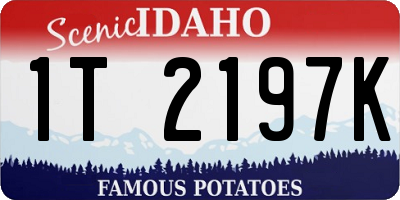 ID license plate 1T2197K