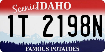 ID license plate 1T2198N