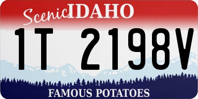 ID license plate 1T2198V