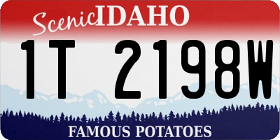 ID license plate 1T2198W