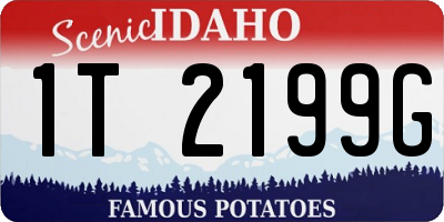 ID license plate 1T2199G