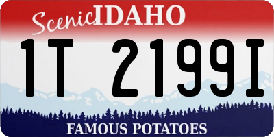 ID license plate 1T2199I