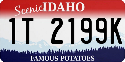 ID license plate 1T2199K