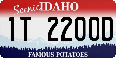 ID license plate 1T2200D