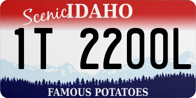 ID license plate 1T2200L