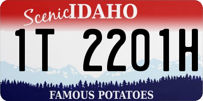 ID license plate 1T2201H