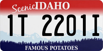ID license plate 1T2201I