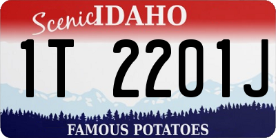 ID license plate 1T2201J