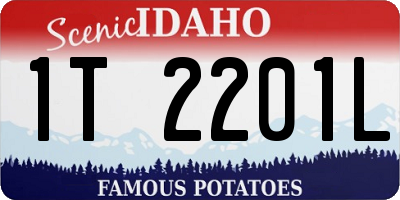 ID license plate 1T2201L