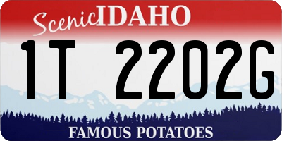 ID license plate 1T2202G