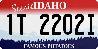 ID license plate 1T2202I