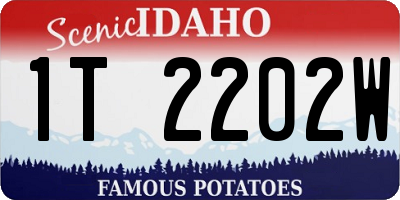 ID license plate 1T2202W