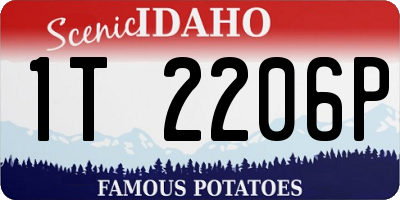 ID license plate 1T2206P