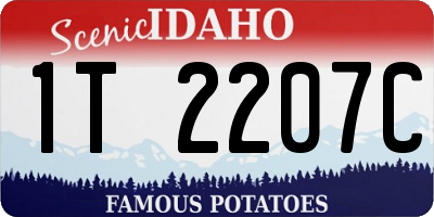 ID license plate 1T2207C
