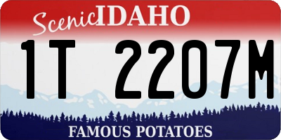 ID license plate 1T2207M