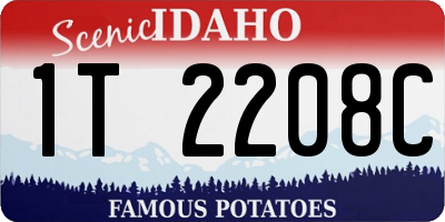 ID license plate 1T2208C