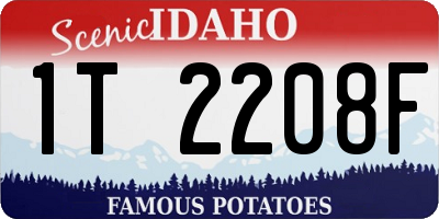 ID license plate 1T2208F